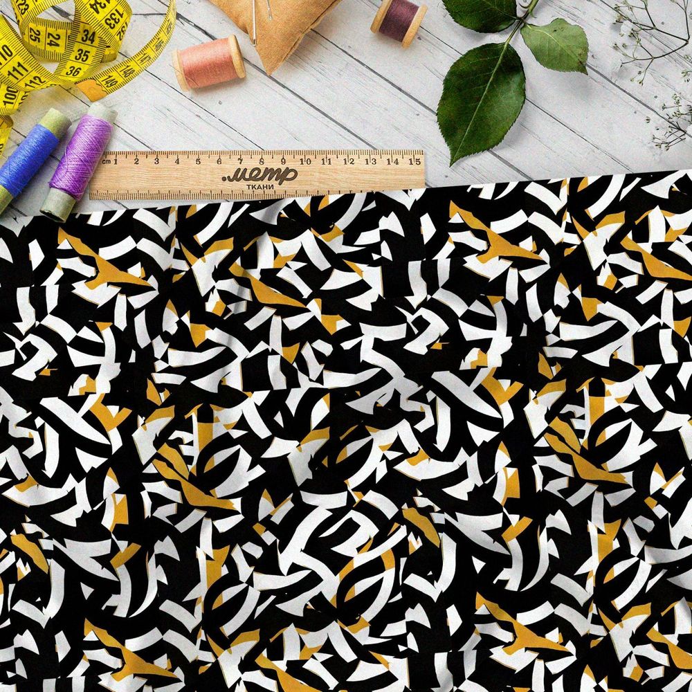 Ткань премиум сатин винтажный ретро