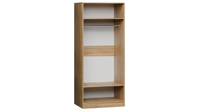 Шкаф Агератум МДФ двухсекционный Лайн бохо (0,27) А10017 матовая - Дуб Сонома 3025  100*60*220