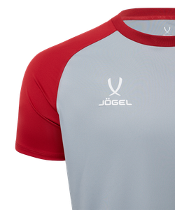 Футболка тренировочная JOGEL PREMIER PerFormDRY Training Tee, серый/темно-красный