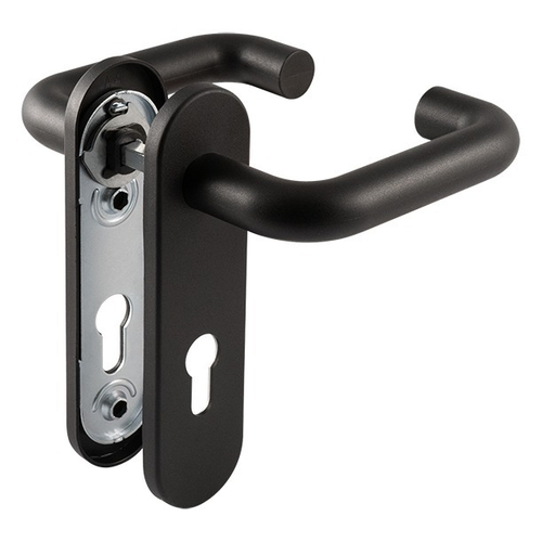 Ручка на планке для противопожарных дверей ПП-02-72 мм черный