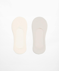 OYSHO Две пары носков-следков из смесовой микрофибры со средним вырезом, светлый экрю