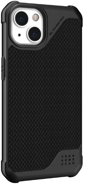 Чехол с поддержкой MAGSAFE Uag Metropolis LT ткань Armortex для iPhone 13 6.1" черный (Kevlar-Black) 11317O183940