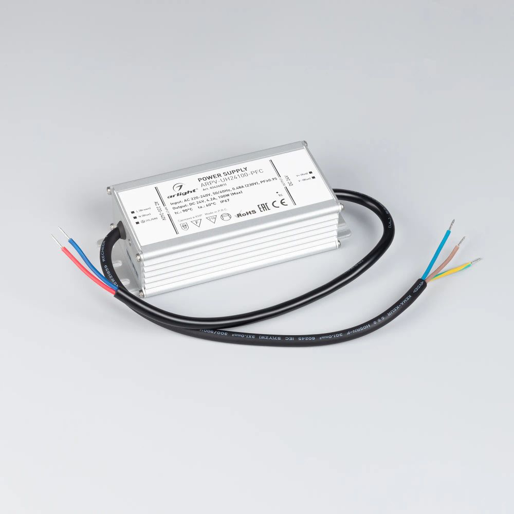 Блок питания ARPV-UH24100-PFC (24V, 4.2A, 100W) (Arlight, IP67 Металл, 7 лет) 024268(1)