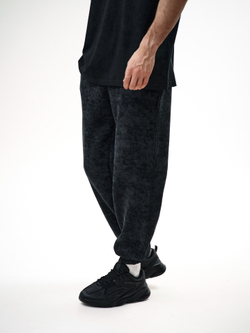 Штаны THE BAD FRIENDS Basic fit WRM черный Ш4 начес flecee винтаж