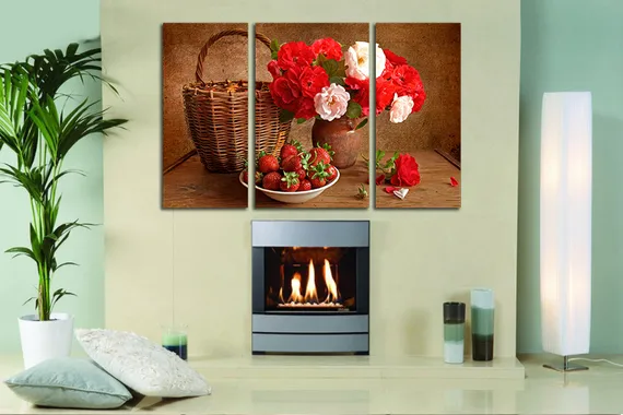 Модульная картина "Цветочная ягода"