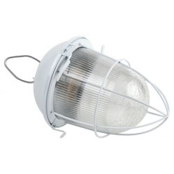 Светильник ЭРА НСП 41-200-003 с решеткой Желудь сталь стекло IP54 E27 max 200Вт 172х306х315 белый | Светильники НСП (Желуди)