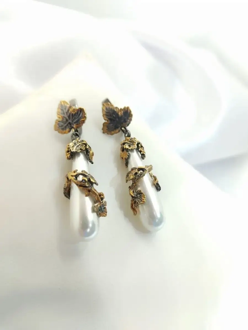 Серьги длинные серебро 925