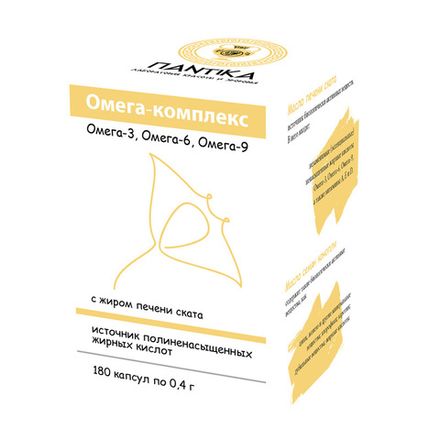 Омега-комплекс: Омега-3-6-9 (масло конопли + жир печени ската)