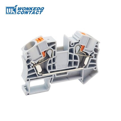 Клемма 2-проводная проходная 0.5-16мм2 на DIN рейку JPT 16 Push-in серая 1000V/90A  3212138WE