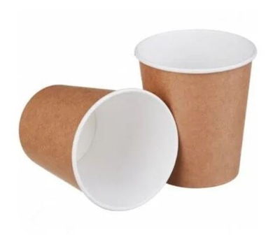 Стакан бумажный 185/215 для горячих напитков, Крафт, D73, (60/1500) ВИРИДО (ViRiDo)