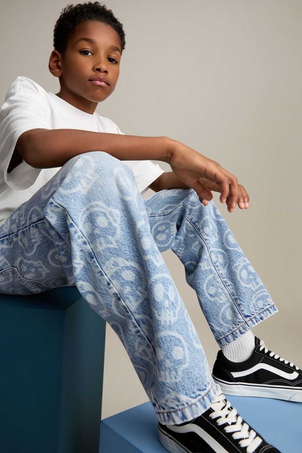 Джинсы для мальчика Next B36-686, Голубой