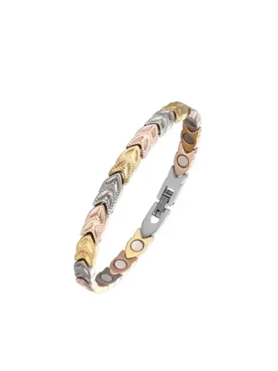 Магнитный браслет из титана листочки