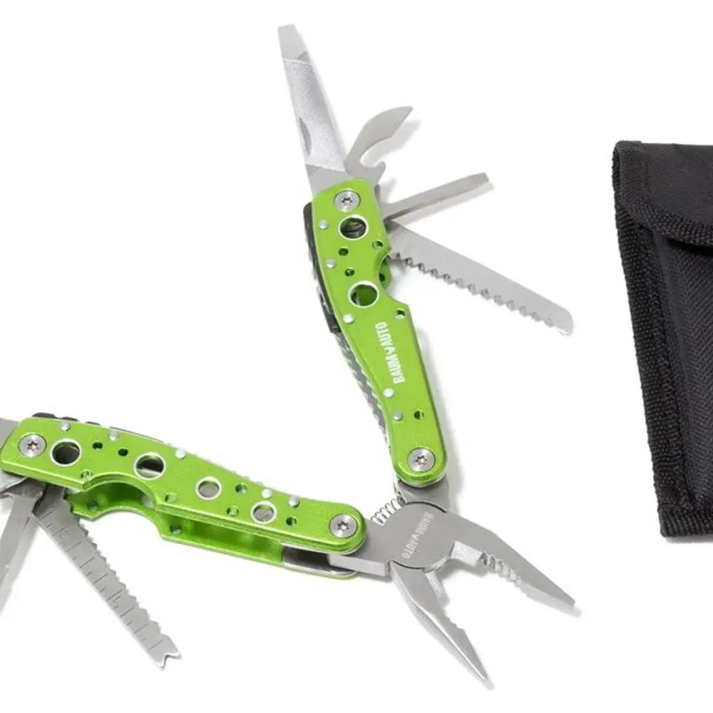 Пассатижи многофункциональные складные ''Multi Tool''11в1 (нож, открывашка, пила, надфиль, отвертки SL/РН, кусачки, плоскогубцы)в чехле Baum Auto##BaumAuto BM-3041609