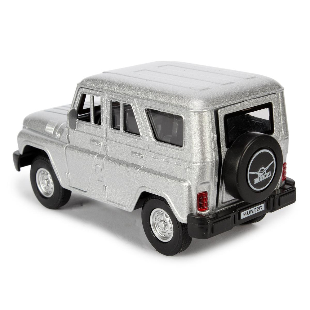 Модель ин. мет. "UAZ Hunter" 12см, открыв. двери, серебристый, в коробка HUNTER-SL (Технопарк)