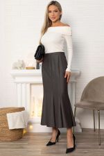 Юбка годе Изящный силуэт (коричневая) Ю14859-3М LT Collection