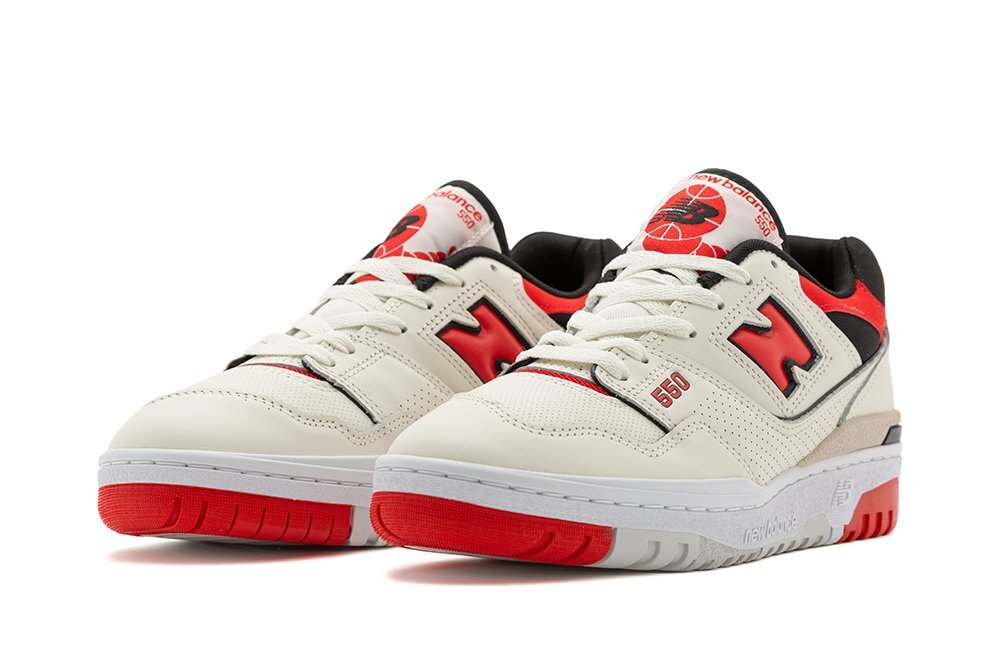 Баскетбольные кроссовки New Balance BB550 "White True Red" Shoes Beige