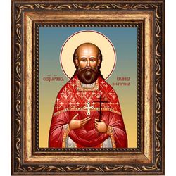 Иоанн Восторгов священномученик, пресвитер. Икона на холсте.