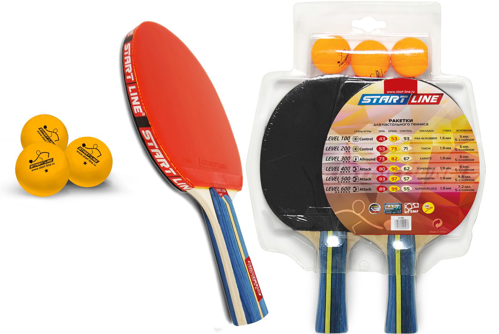 Набор 2 р-ки Level 200, 3 мяча Club Select фото №16