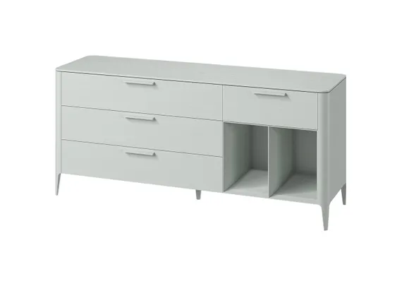 Тумба Type oak 4 ящика 2 полки ширина 180 см (светло-серый)