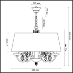 3921/4 ODL Люстра E14 4*40Вт IP20 CLASSIC