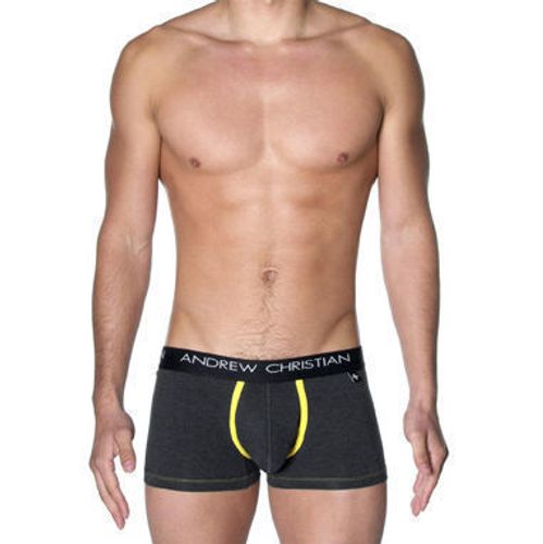 Мужские трусы боксеры серые Andrew Christian Flashlift  Boxer Pro Charcoal AC41