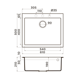 Кухонная мойка Omoikiri Bosen 61-GR Tetogranit/leningrad grey 4993557