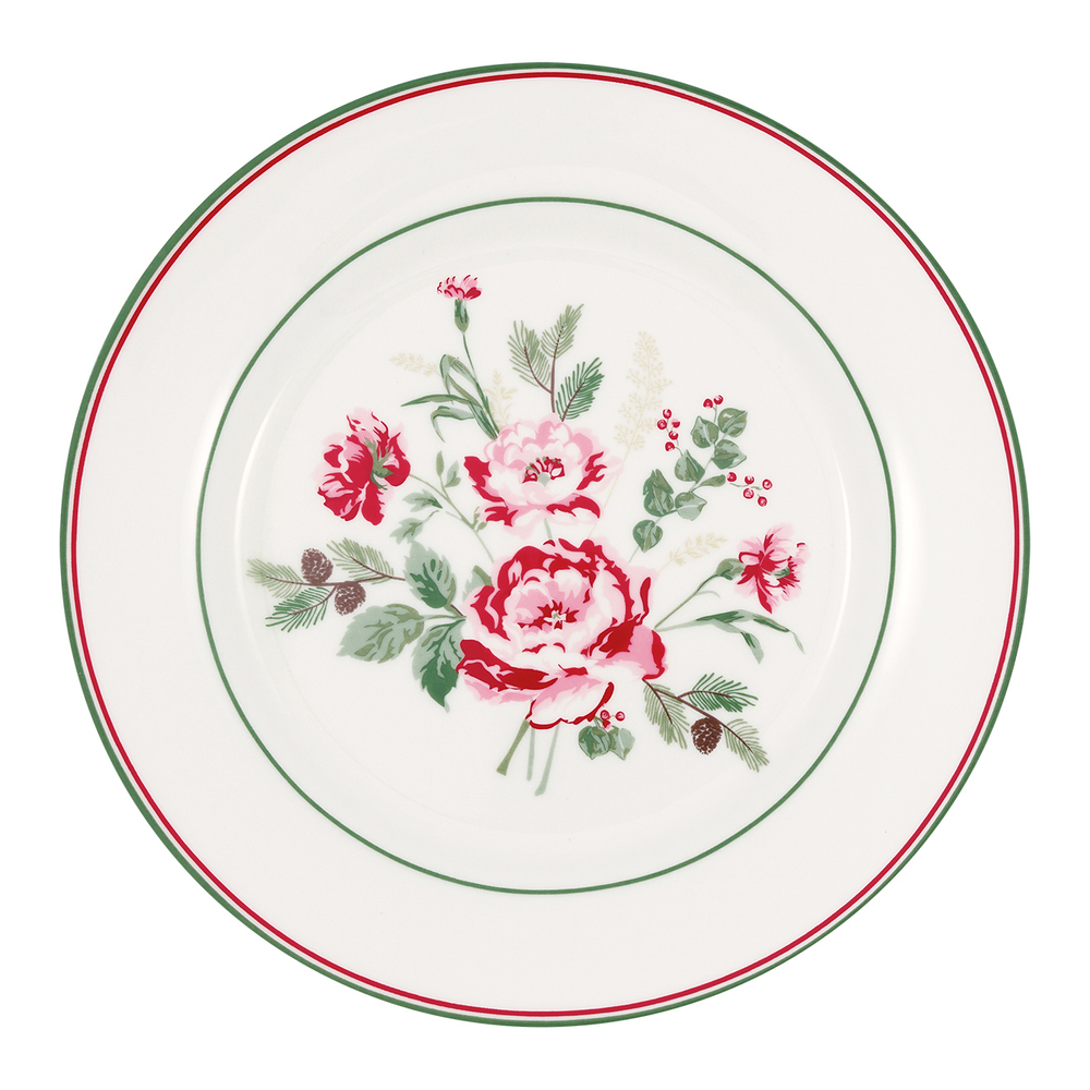 Тарелка Leonora bouquet white