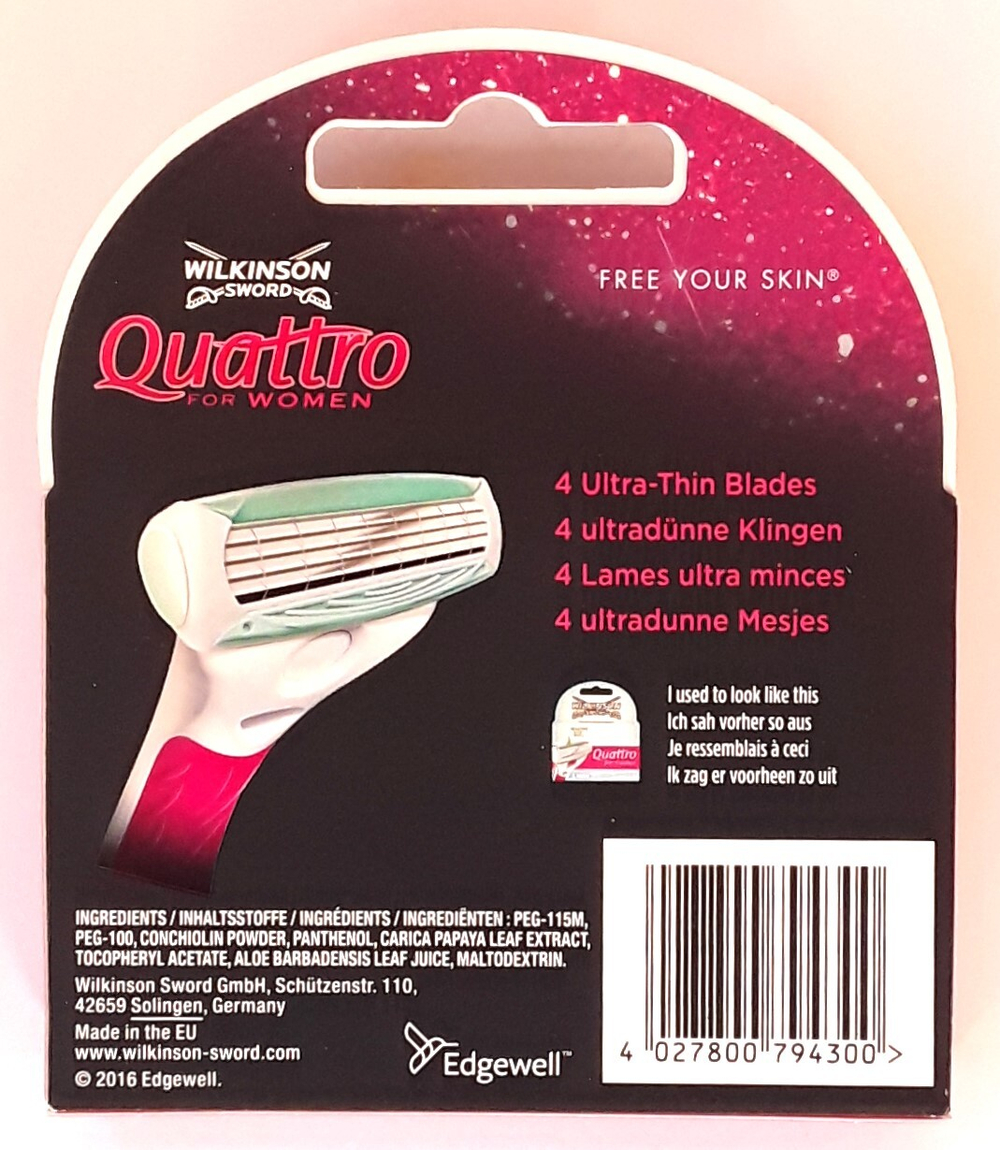 Wilkinson Sword кассеты women Quattro sensitive 3 шт