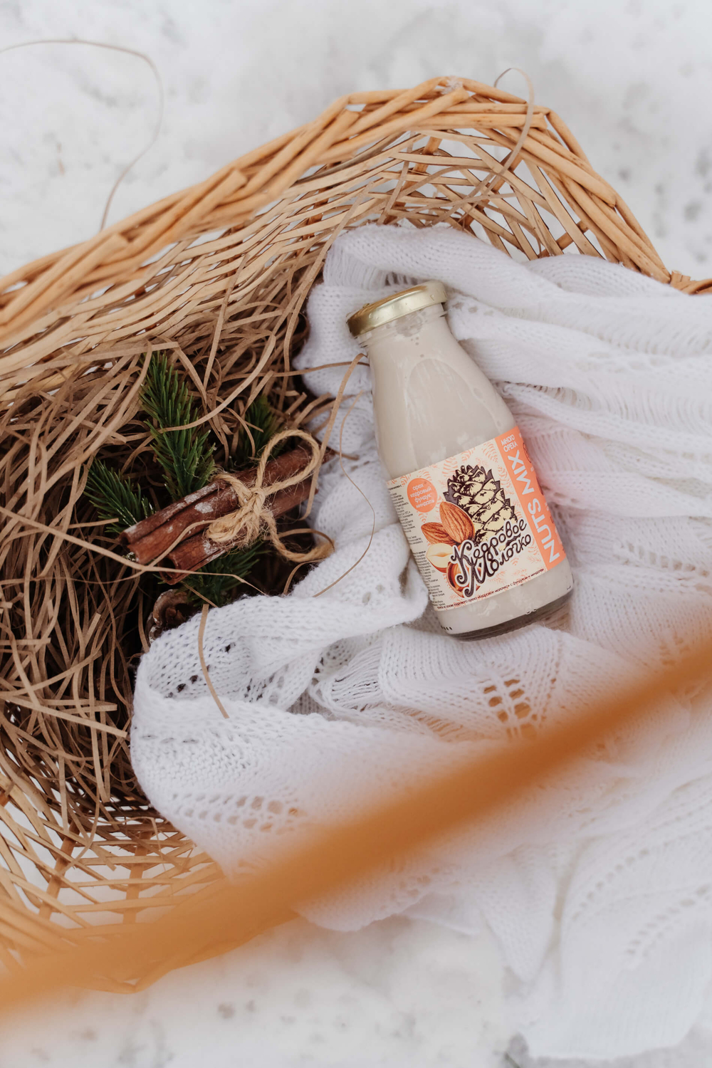 Напиток на основе кедрового ореха "Кедровое молочко" с фундуком и миндалем, 200 мл, молоко растительное