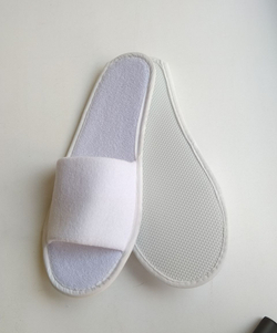 Тапочки махровые с открытым мысом, подошва "ЭВА" (двусторонняя махра)