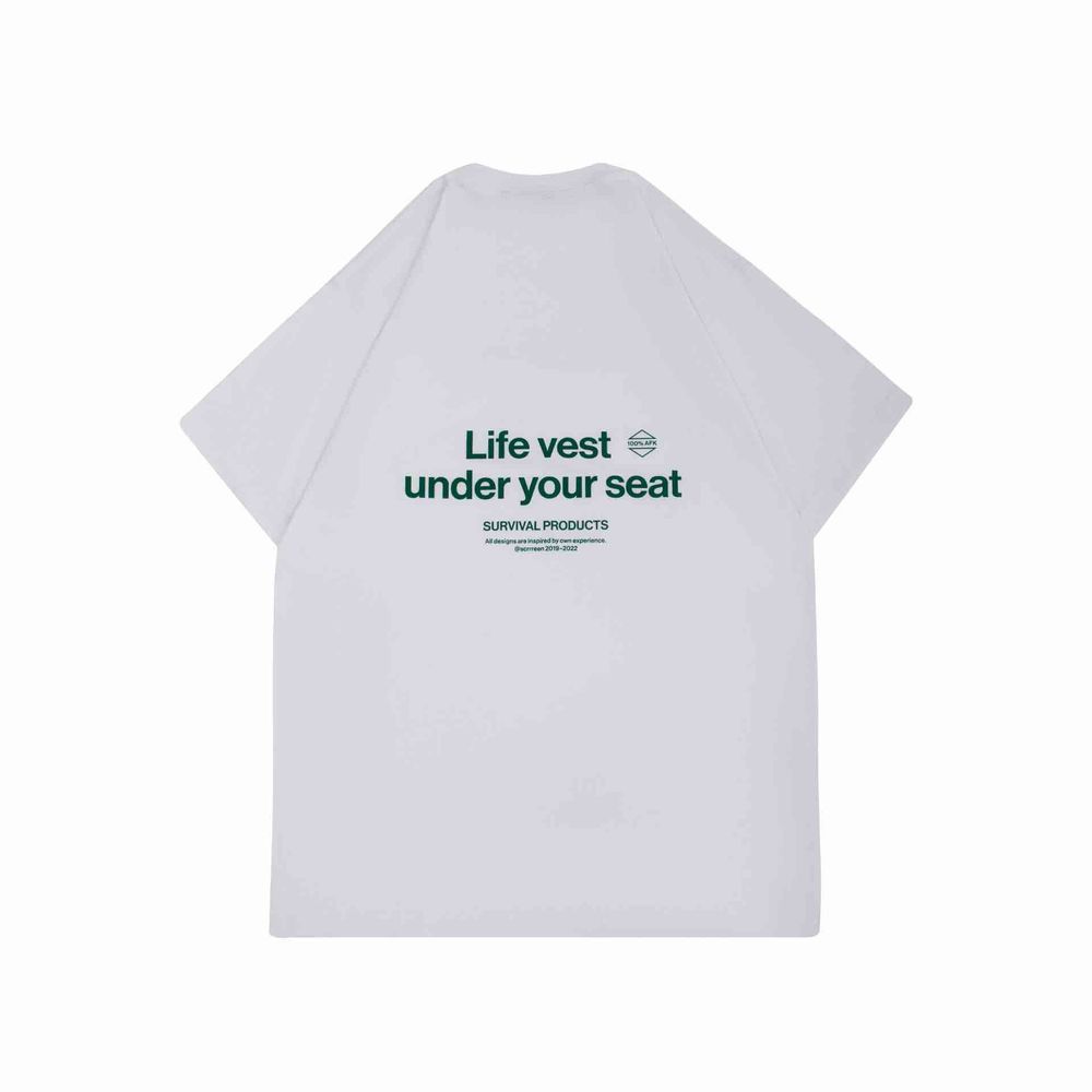 Футболка AFK by Scrrreen Life vest under your seat Белая