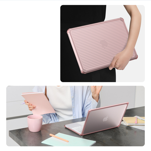 Чехол розового цвета для ноутбука MacBook Neo 13 (с 2026-) от Dux Ducis, серии LCGH Series Protective Case