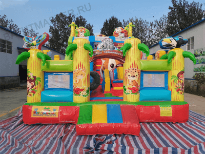Коммерческий батут "Звериная команда", 10*5*5,5 м