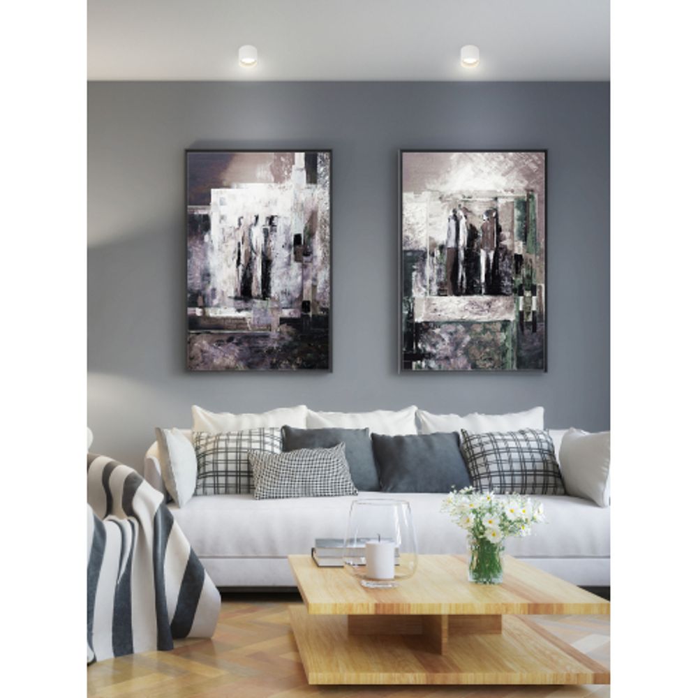 Светильник накладной ЭРА OL17 GX53 WH под лампу GX53 белый | Накладные светильники