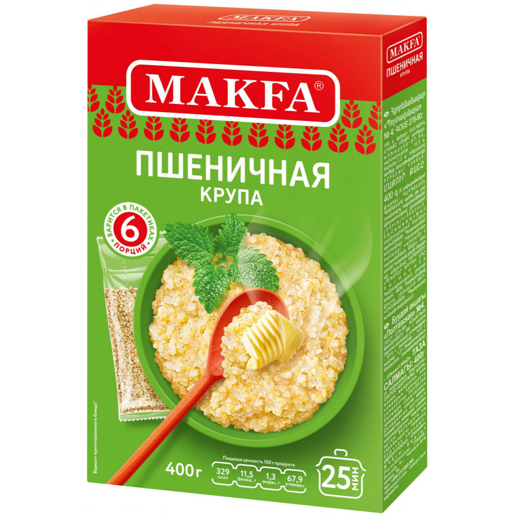 Крупа пшеничная Полтавская Makfa 400 гр