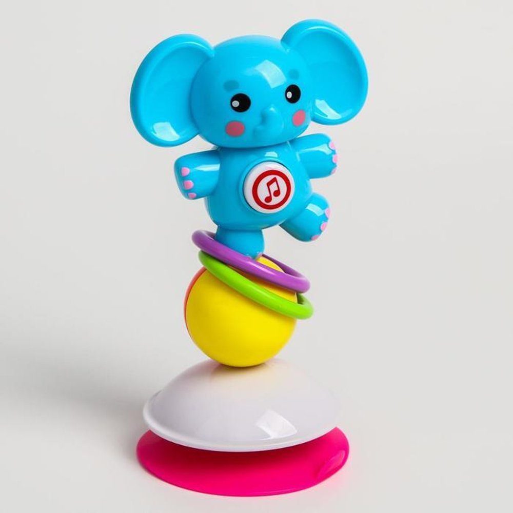 6532953 Развивающая игрушка «Лучший друг. Слоник», на присоске с музыкой