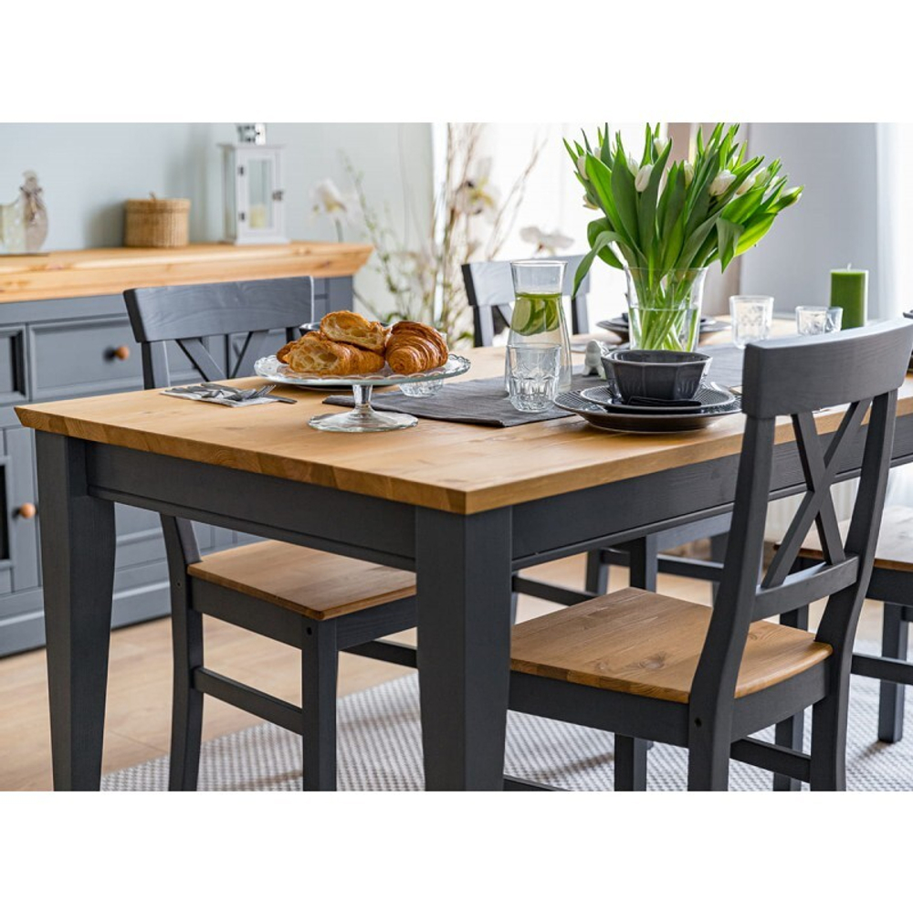 стул «Форест» серый 7012/бейц-масло