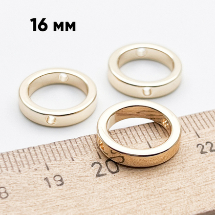Коннектор-рамка Круг, цвет золото, размер 16 мм, внутренний диаметр 12 мм, цена за 1 шт