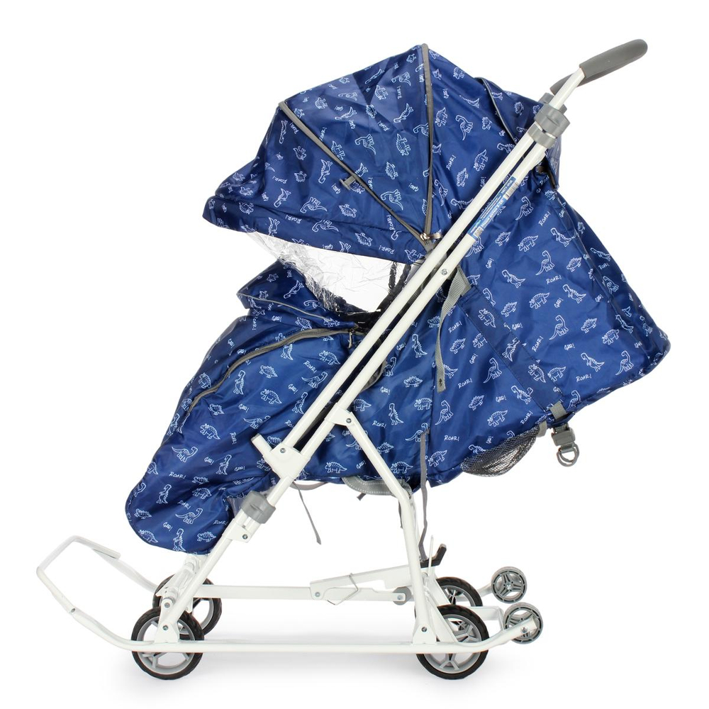 Санки-коляска "Наши Детки 3-1К" с динозавриками