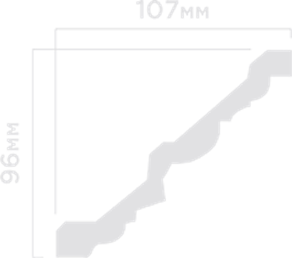 Карниз HiWood, 96x107 мм