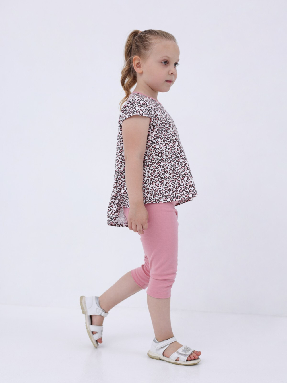 Бриджи для девочки, модель №1, рост 104 см, пудровые