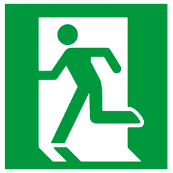 Е01-01 "Выход здесь (Левосторонний)"