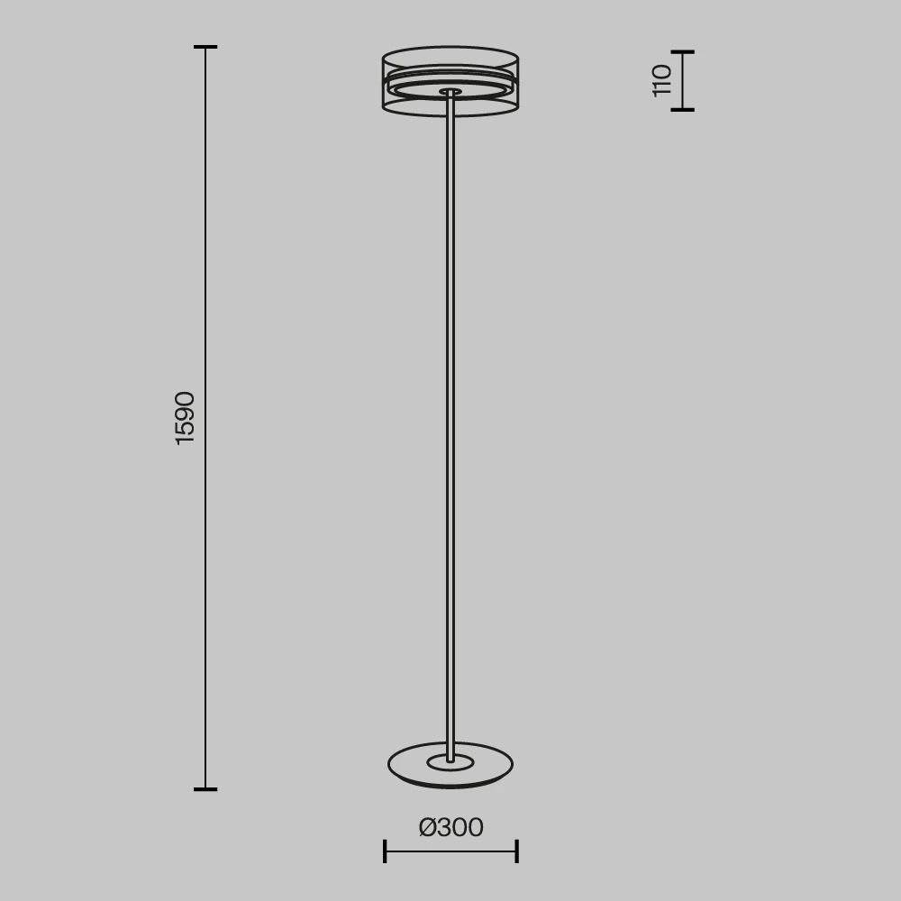 Торшер Maytoni DRESS CODE MOD348FL-L24BBS3K