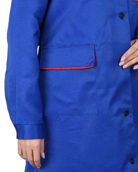 Халат женский "Сириус-Техник" (василек/красный)