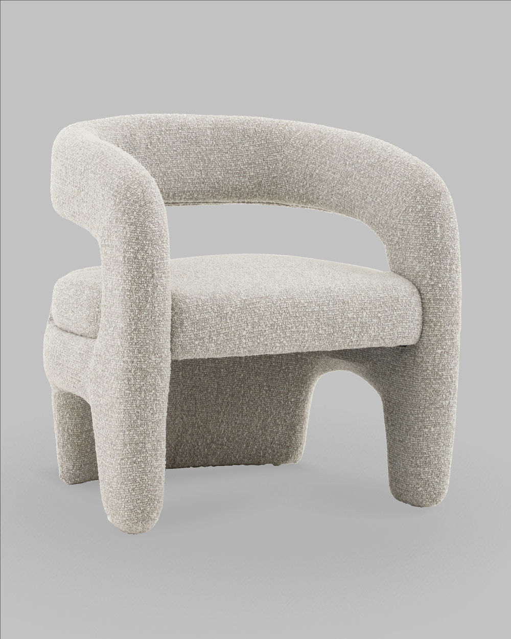 Кресло лаунж Bones серебристый