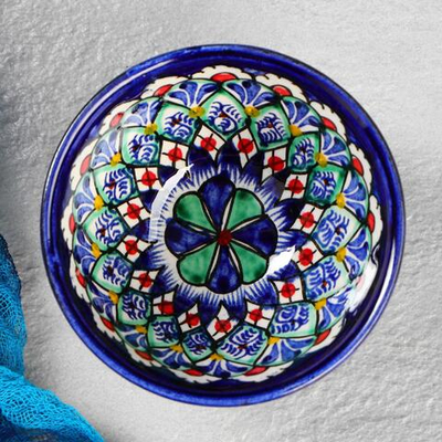 Пиала Риштанская керамика Узоры , 9,5 см микс_