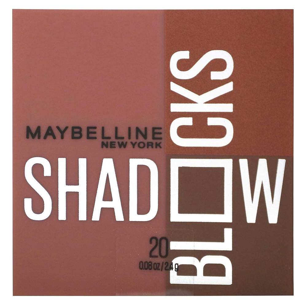 Maybelline, теневые блоки, 20 East 4th & Perry St, 2,4 г (0,08 унции)