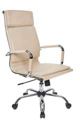 Кресло руководителя Бюрократ Ch-993 слоновая кость эко.кожа крестов. металл хром
