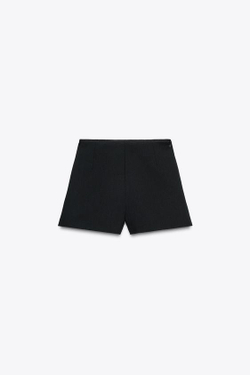 ZARА ШОРТЫ С ВЫСОКОЙ ПОСАДКОЙ, ЧЕРНЫЙ