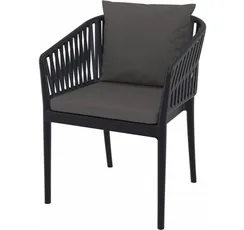 Кресло пластиковое Portofino, черный, темно-серый